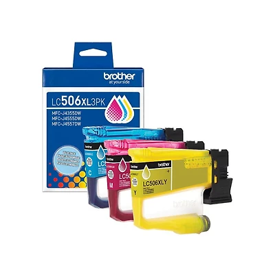 Brother Genuine 3-Pack High Yield Color Ink Cartridges