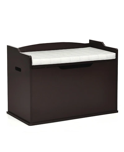 Gouun Flip-Top Kids Toy Storage Chest and Bench with Cushioned Seat