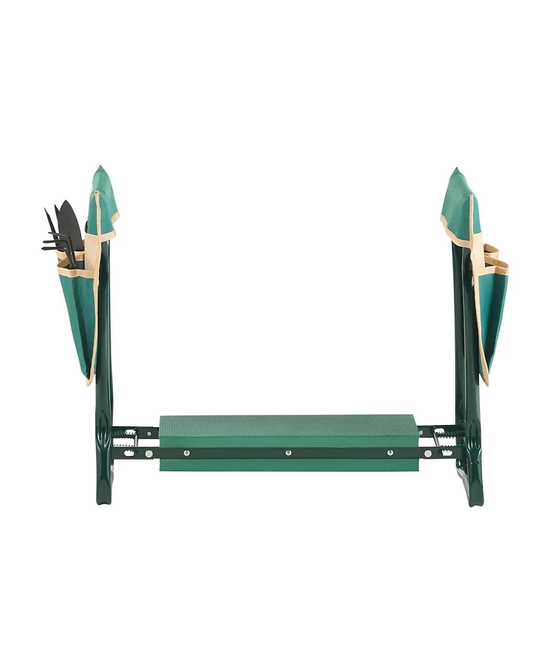 Sugift Folding Garden Kneeler Seat with 2 Tool Bags and 18mm Eva Foam Cushion