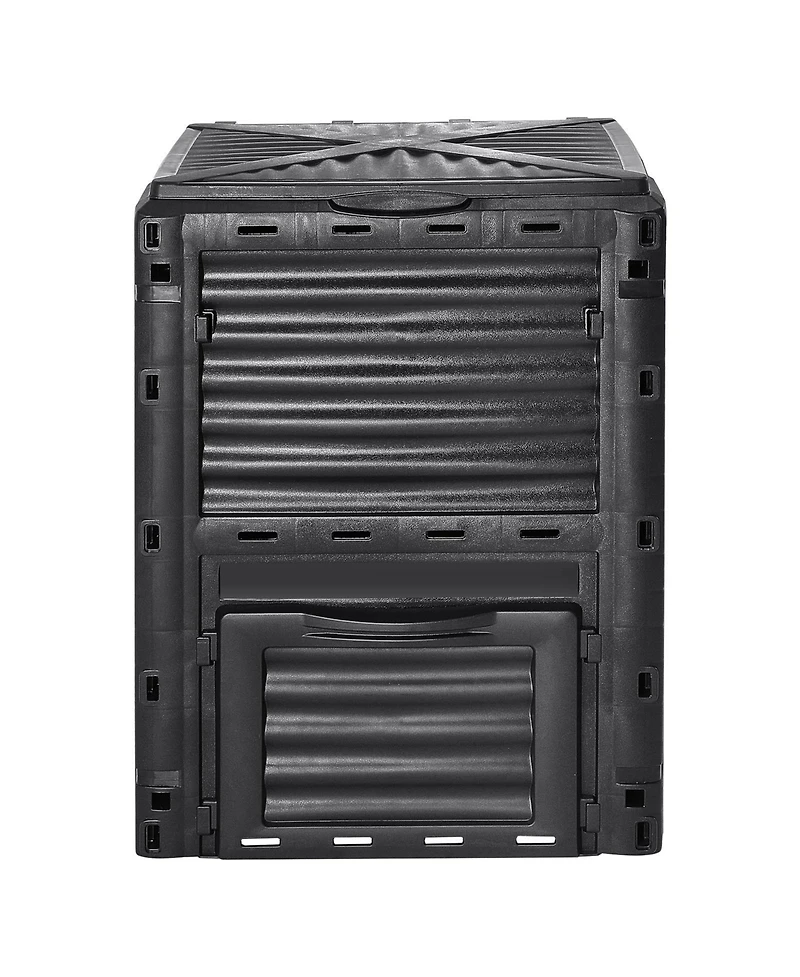 Sugift Outdoor Compost Bin 80 Gal Bpa Free with Sliding Door and Ventilation