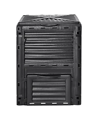 Sugift Outdoor Compost Bin 80 Gal Bpa Free with Sliding Door and Ventilation