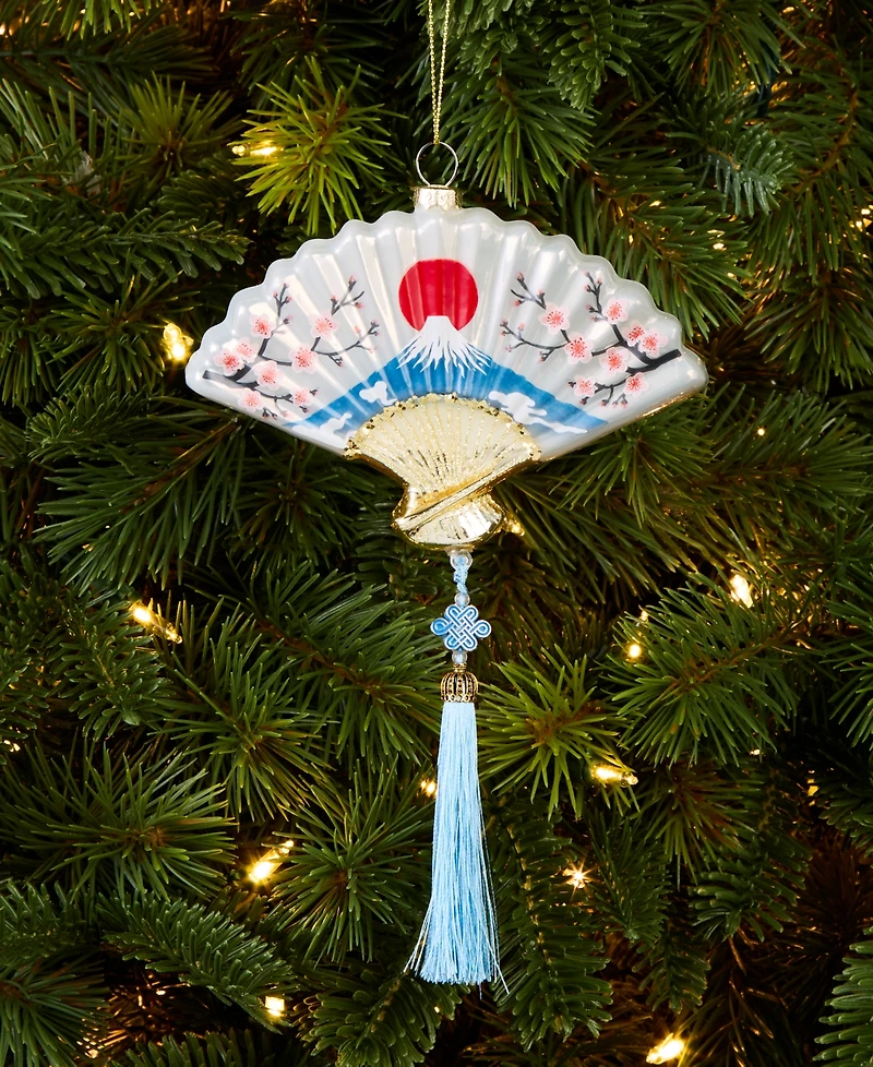 Holiday Lane World Traveler Glass Japan Scenery Ornament, Macy's Exclusive