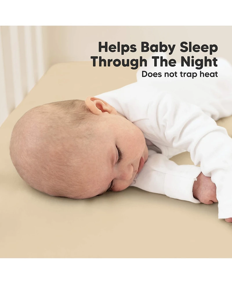 KeaBabies 2pk Soothe Fitted Crib Sheets Neutral, Baby Sheets, Fits Standard Nursery Mattress
