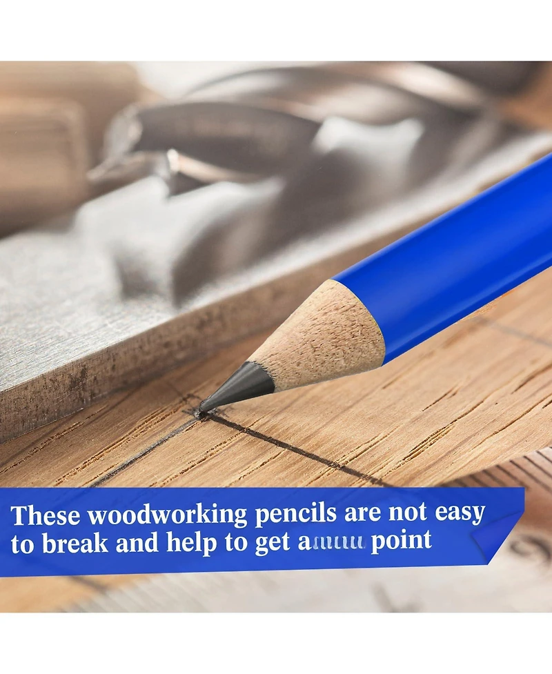 Gnuadz Wooden Pencil Black Core Carpenter Woodworker Framer Diy 48
