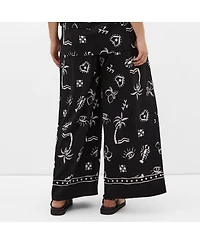 City Chic Women's Resort Border Print Pant