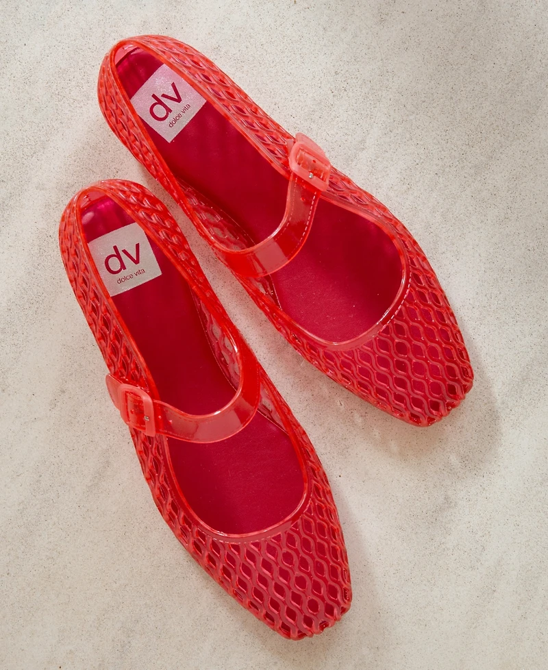 Dv Dolce Vita Women's Mulaney Jelly Buckle Mary Jane Flats