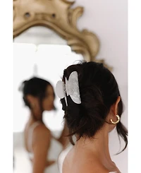 Untamed Petals Bride Crystal Claw Clip