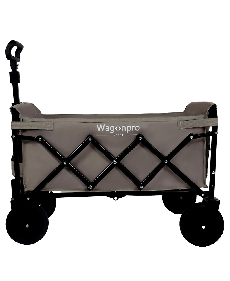 Mondawe Expandable Dual-Layer Storage Wagon Utility Carts w/ 225LBS Capacity, 360degree(s) All-Terrain Wheels