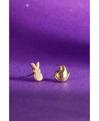 Alex and Ani Gold Tone Brass Peeps Mismatched Stud Earrings
