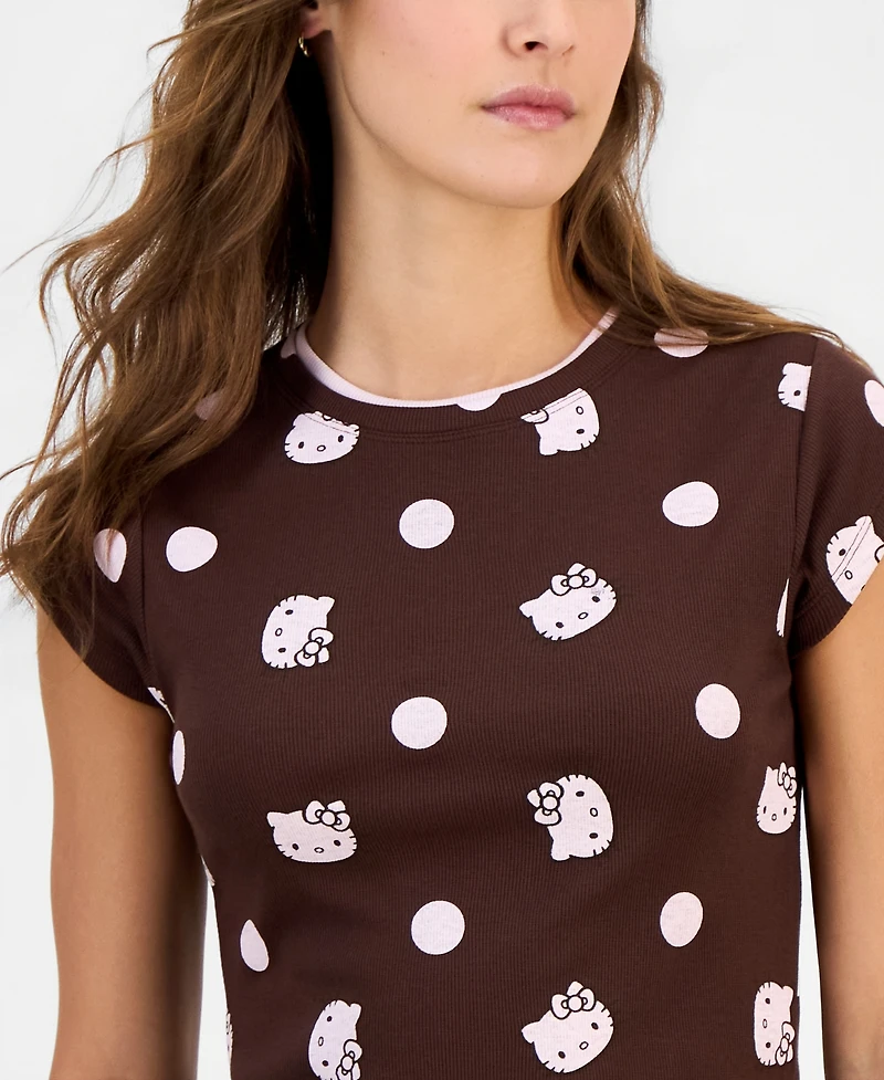 Grayson Threads, The Label Juniors' Hello Kitty Short-Sleeve Layered-Look Top