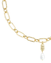 Patricia Nash Hammered Ring Collection Open Link Y Necklace