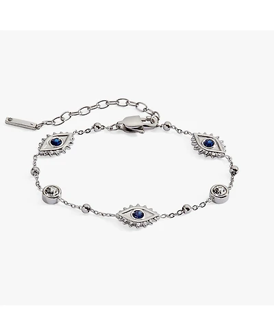 Alex and Ani Evil Eye Crystal Stone Chain Bracelet