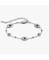 Alex and Ani Evil Eye Crystal Stone Chain Bracelet