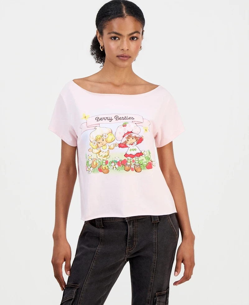 Love Tribe Juniors' Strawberry Shortcake Graphic T-Shirt