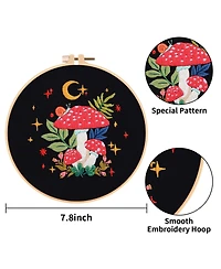 Gnuadz 3 Pack Embroidery Kit Adults Beginners Hoop Thread Guide Diy