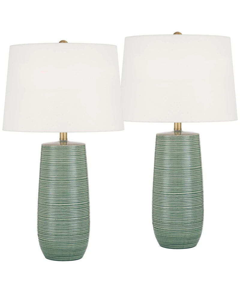 360 Lighting Kerry 28 1/2" High Stripes Ceramic Table Lamp Set of 2