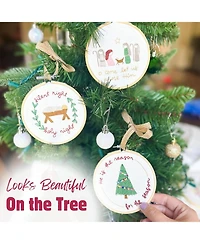 Gnuadz Elly Grace Embroidery Kit Hoop Beginners Adults Thread Silent Night