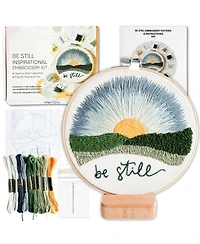 Gnuadz Embroidery Kit Beginners Adults Hoop Thread Be Still