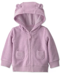 Carter's Baby Girls' Bear Terry Layering Bodysuit, Cardigan and Pants, 3-Piece Set
