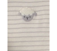 Carter's Baby Girls' or Boys' Sheep Terry Bodysuit, Cardigan and Pants, 3-Piece Set
