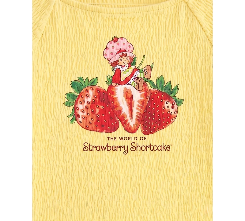 Grayson Threads Kids, The Label Big Girls' Strawberry Shortcake Short Sleeve Smocked Top