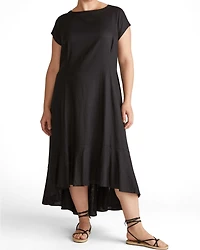Universal Standard Plus Sunset Linen Flounce Dress