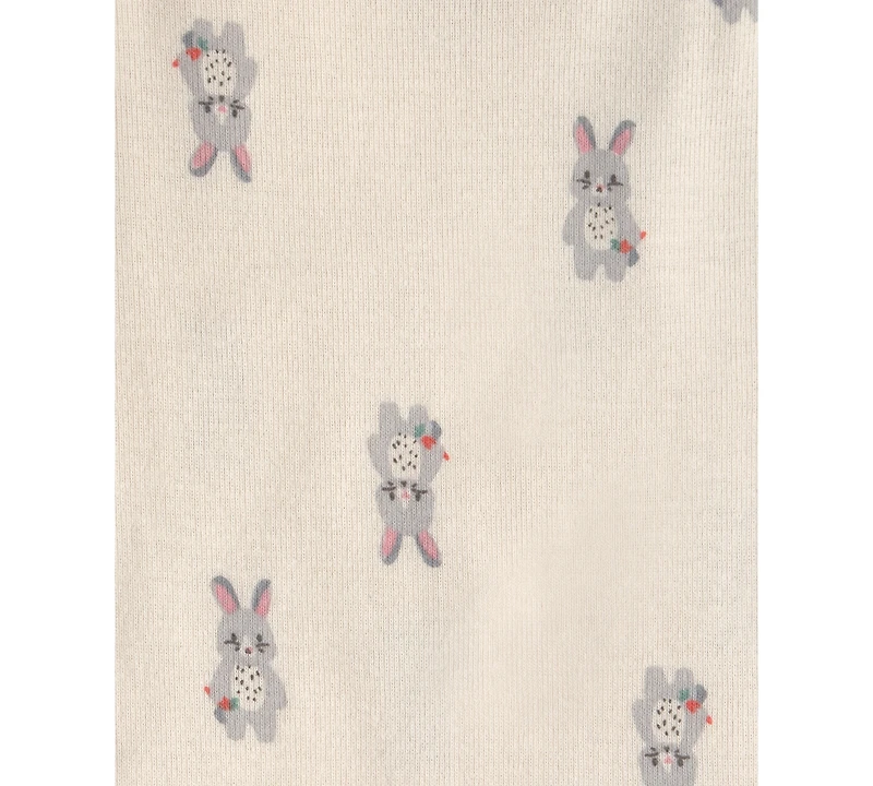 Carter's Baby Girls' Bunny Print Short-Sleeve Bodysuits, 5-Pack