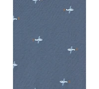 Carter's Baby Boys' Airplane Print Short-Sleeve Bodysuits, 5-Pack