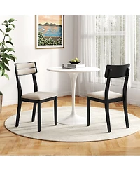 Slickblue Set of 2 Modern Dining Chairs with Angled Tilt Backrest for Kitchen and Dining Room