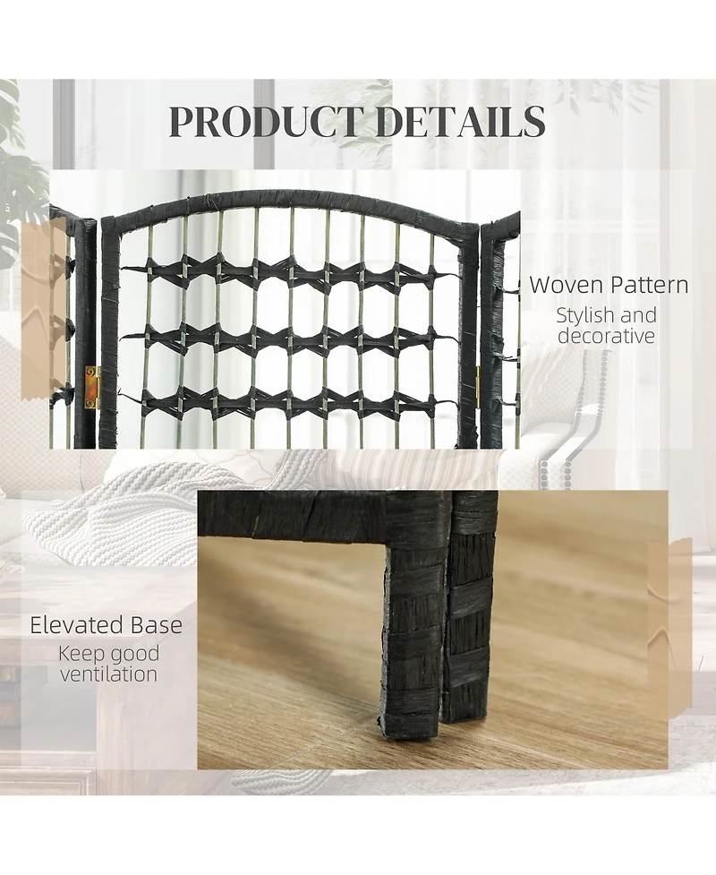 Homcom Panel Room Divider, Folding Screen, 5.6