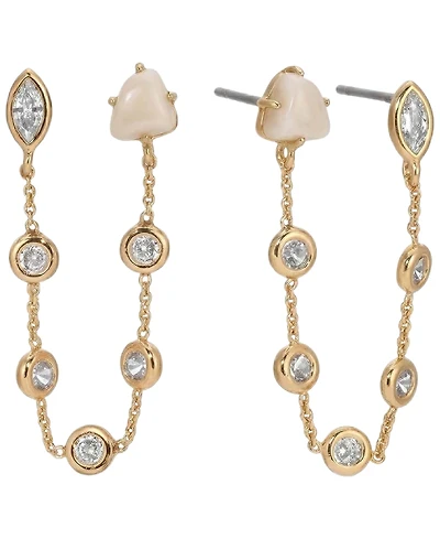 Ettika Double Piercing Turquoise Earrings