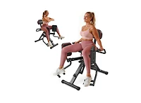 Fed Fitness 2 in 1 Hip Abductor & Adductor Machine for Home Gym, targets glutes and inner thighs with 6 resistance levels and dual foot bars.