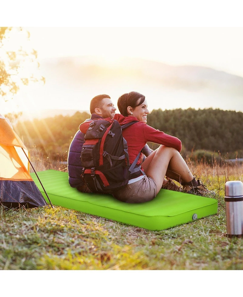 Gouun Self-Inflating Folding Camping Sleeping Mattress with Carrying Bag, Lightweight Portable Pad