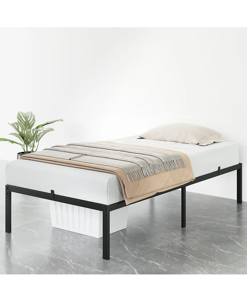 homfan 14Inch Heavy Duty Metal Platform Bed Frame - Sturdy Low Profile Mattress Foundation
