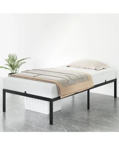 Homfan 14inch Heavy Duty Metal Platform Bed Frame Sturdy Low Profile Mattress Foundation No Box Spring Needed Noise Free Easy Assembly