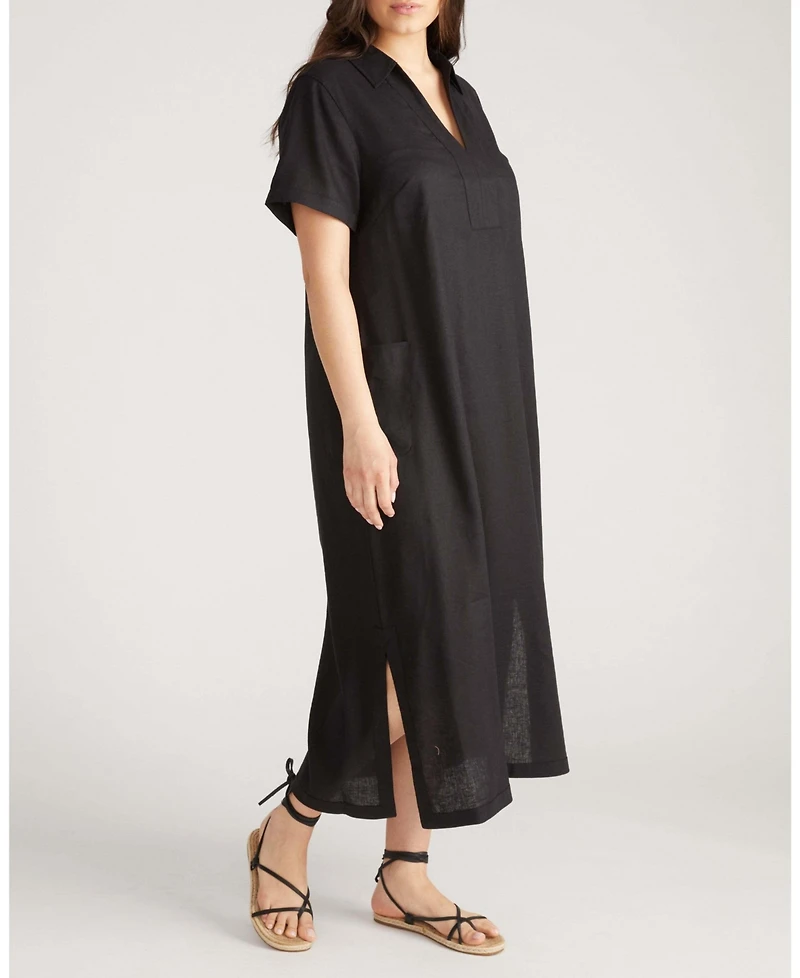 Universal Standard Plus Padma Polo Neck Linen Dress