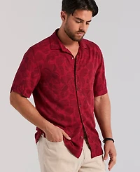 Cubavera Men's Tonal Floral Print Shirt