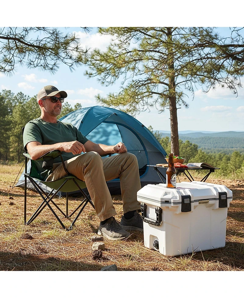 Gouun 53-Quart Ultra-Light Injection Molded Hard Ice Chest, Heavy-Duty Portable Cooler for Camping