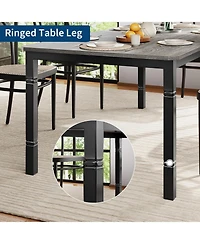 gaomon Industrial Dining Table with Chamfer Corner Kitchen Table with Heavy Duty Metal Legs for Dining Room, Kitchen, Living Room