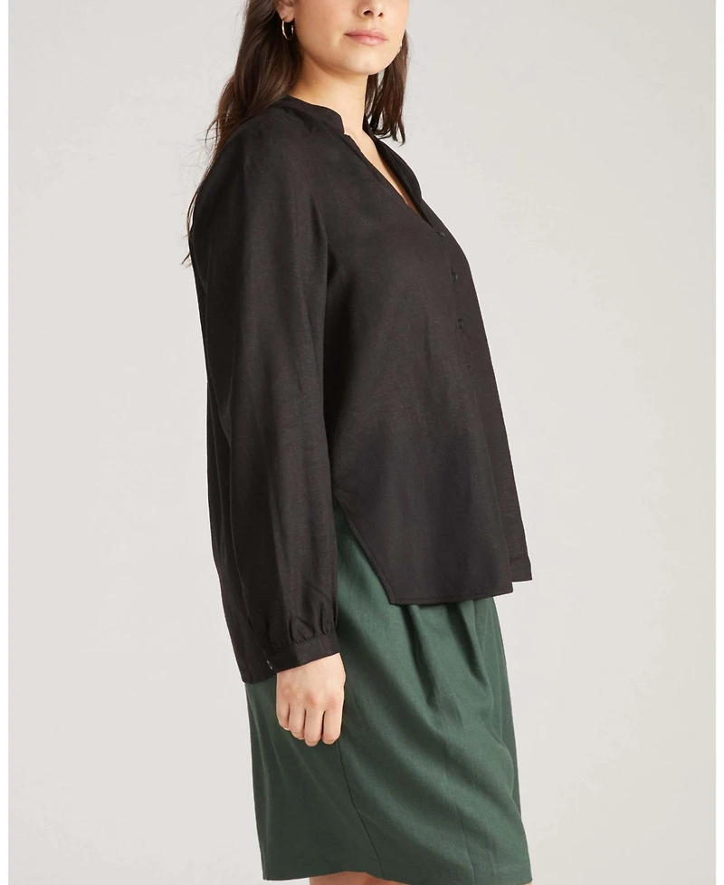 Universal Standard Plus Avalon Linen Blouse