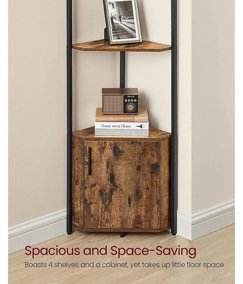 Slickblue 5 Tier Corner Shelf Unit Organizer for Living Room Storage