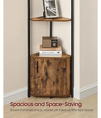 Slickblue 5 Tier Corner Shelf Unit Organizer for Living Room Storage