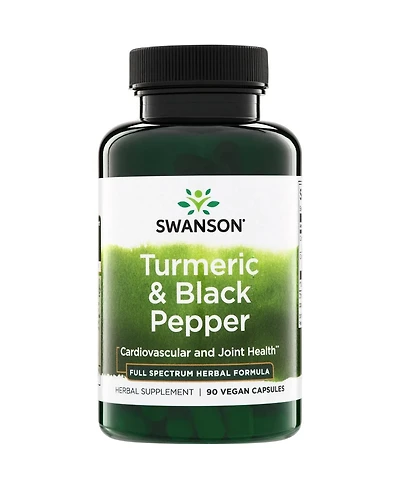 Swanson Premium Turmeric and Black Pepper Antioxidant, Digestion and Joint Support 90 Veg Capsules
