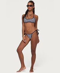 Edikted Women's Mckayla Striped String Bikini Bottom
