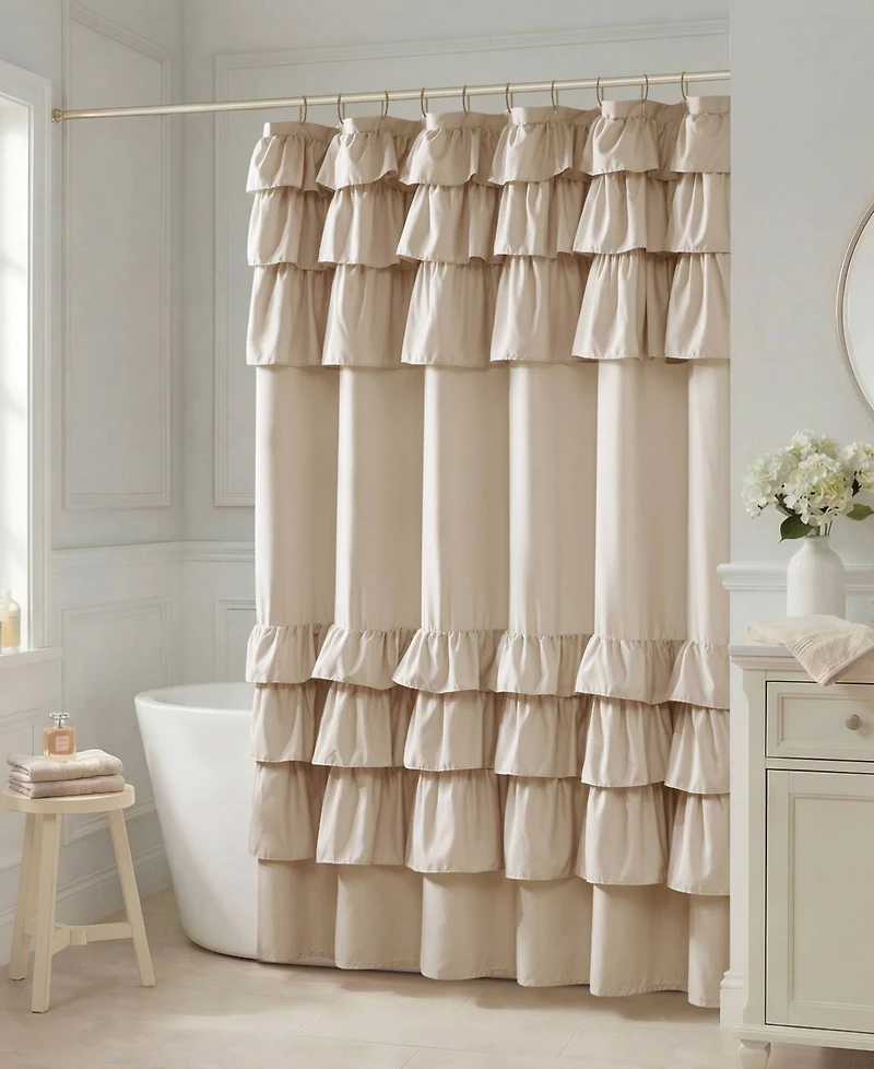Madison Park Grace Ruffled Shower Curtain, 72" x