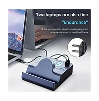 Artudatech 140W GaN Charging Station - Fast Charger with 100W Pd, 15W Wireless and Ac Outlet