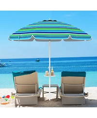 Gouun 7.2 feet Portable Beach Umbrella with Sand Anchor and Tilt Mechanism