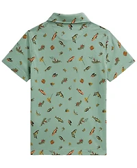 Polo Ralph Lauren Boys' 2T-7 Fishing Print Short-Sleeve Shirt