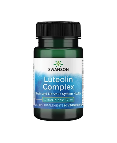 Swanson Luteolin Complex With Rutin, Brain Support Supplement, Memory, Mood and Cognitive Health, quality Formula for Nervous System, 30 Capsules