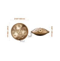 Sugift 22 in 9 Note D Minor Handpan Steel Drum with Mallets Stand and Carry Bag